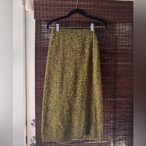 Vintage Marled Midi A-Line Skirt